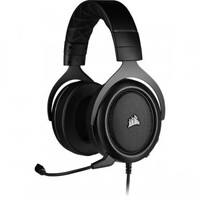 Corsair HS55 Carbon 7.1 SURROUND Gaming Headset, PS5, Switch. ICUE, Discord Certified, Ultra Comfort Foam, USB