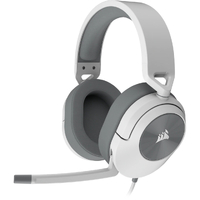 Corsair HS55 White 7.1 SURROUND Gaming Headset, PS5, Switch. ICUE, Discord Certified, Ultra Comfort Foam, USB