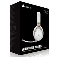 Corsair Virtuoso Wireless RGB Pearl 7.1 Audio. High Fidelity Ultra Comfort, supports USB and 3.5mm Gaming Headset / Headphone