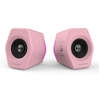 Edifier G2000 Gaming 2.0 Speakers System - Bluetooth V4.2/ USB Sound Card/ AUX Input/RGB 12 Light Effects/ 16W RMS Power Pink