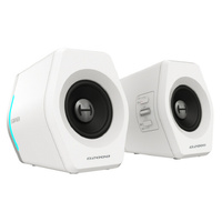 Edifier G2000 Gaming 2.0 Speakers System - Bluetooth V4.2/ USB Sound Card/ AUX Input/RGB 12 Light Effects/ 16W RMS Power White