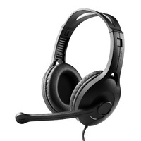Edifier K800 USB Headset with Microphone - 120 Degree Microphone Rotation, Leather Padded Ear Cups