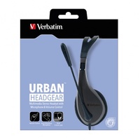 Verbatim Multimedia Headset with Microphone - Headphones Wide Frequency Stereo, 40mm Drivers, Comfortable Ergonomic Fit, Adjusta
