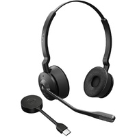 Jabra Engage 55 SE, Stereo, Link400c, UC DECT Headset, 150m Wireless Range, Noise Cancelling, Flexible, Portable, Durable, Lightweight, Busylight