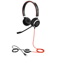Jabra EVOLVE 40 MS Stereo USB Business Headset, Microsoft Teams Certified,  Adjustable Headband, 2ys Warranty