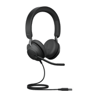 Jabra Evolve2 40 SE Wired USB-C UC Stereo Headset, 360° BusyLight, Noise Isolationg Ear Cushions, 2Yr Warranty, Plug-and-play, 3-Microphone Technology