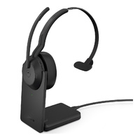 Jabra  Evolve2 55, USB A, UC, Mono, Stand, Active Noise Cancellation (ANC), Link 380 Bluetooth Adapter ,30m Wireless Range, 18 Hours Battery Life