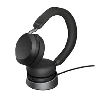 Jabra Evolve2 75 UC Bluetooth Headset, Includes Charging Stand & Link380a Dongle, 8-Mic Technology, 36 Hours Battery & Fast Charge, Dual-Foam Tech