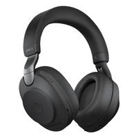 Jabra Evolve2 85 UC Stereo Black Link 380 USB-A and Charging Stand USB-A ANC Bluetooth Headset, 10-Microphone Technology, Digital Hybrid ANC