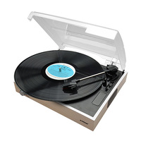 mbeat Wooden Style USB Turntable Recorder - Vinyl to MP3 Built-in Stereo Speakers Vinyl 33/45/78 - Natural
