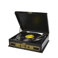 mbeat Vintage USB Turntable with Bluetooth Speaker and AM/FM Radio - Vinyl Turntable Record Player , USB, AUX-in, Vinyl 33/45/78