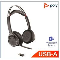Plantronics/Poly B825-M Voyager Focus UC headset, Teams certified, up to 12 hours talk time, active noise canceling (No stand)