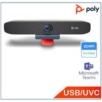 *PROMO* Poly Studio P15 Personal Video Conference Bar, 4K Resolution, Clear Audio, NoiseBlock AI, Acoustic Fence technology, integrated privacy shutte