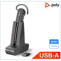 Plantronics/Poly Savi 8240 UC Convertible Headset, USB-A, DECT Wireless, crystal clear audio, ANC, one-touch control, up to 7 hours talk