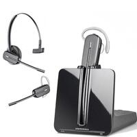 Plantronics (Poly) CS540 DECT Wireless Headset Plus Charging Base Convertible Over Ear/Head Options Up to 100M Range One Touch Easy Answer