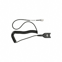 EPOS | Sennheiser Bottom cable: EasyDisconnect to Modular Plug - Coiled cable - wiring code 08 To be used for direct connection to some phones.