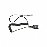 EPOS | Sennheiser Bottom cable: EasyDisconnect to Modular Plug - Coiled cable - wiring code 08 To be used for direct connection to some phones.