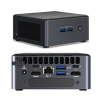 Intel NUC i5-1145G7 vPro 4.2 GHz 2xDDR4 SODIMM M.2 & 2.5' SSD 4xDisplays Iris Xe 2xHDMI 2xDP via USB-C 2xThuderbolt WiFi6 4xUSB GbE LAN no AC Cord