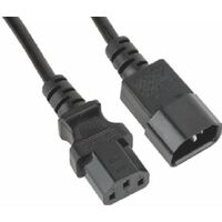 Astrotek Power Extension Cable 2m - Male to Female Monitor to PC or PC/UPS to Device IEC C13 to C14