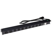 Powershield 10 Way Horizontal PDU with IEC C20 Input, 8 x IEC C13 outlets, 2 x IEC C19