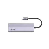 Lexar 7-in-1 USB-C Hub H31 transfer speeds up to 312MB/s1 read. For added convenience, it is backwards compatible with UHS-I cards and has a USB-C™