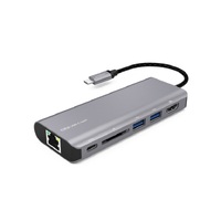 mbeat Elite USB Type-C Multifunction Dock - USB-C/4k HDMI/LAN/Card Reader/Aluminum Casing/Compatible with MAC/Desktop PC Notebook Laptop Devices