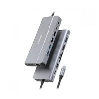 mbeat® Elite X14 Triple 4K Display Multi-Port USB-C Hub USB-C 3.2 Gen 2 × 1, Supports USB-C DisplayPort 1.4 (DP-Alt Mode)  HDMI 2.0 Version × 2, Max.