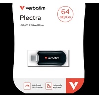 Verbatim Plectra USB-C Flash Drive Black 64GB