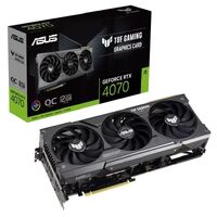 ASUS nVidia GeForce TUF-RTX4070-O12G-GAMING RTX 4070 12GB GDDR6X OC Edition, 2550 MHz Boost Clock, RAM 21Gbps,3xDP, 1xHDMI, 301x139x6