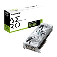 Gigabyte GV-N5080AERO OC-16GD. GeForce RTX™ 5080, CUDA 10752, 16 GB. GDDR7,  PCI-E 5.0, 850W, HDMI 2.1b x1