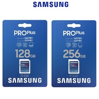 SD Card Samsung 128GB 256GB PRO Plus SDXC Class 10 V30 DSLR Video Camera Memory
