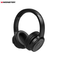 Wireless Headphones Monster ANC active Noise Cancelling stereo Over Ear Headset