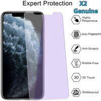 2x Screen Protector Nuglas Anti Blue UV Tempered Glass For IPhone