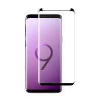 Nuglas Screen Protector 3D Full Cover Tempered Glass Curved Edge Galaxy S9 Plus Black