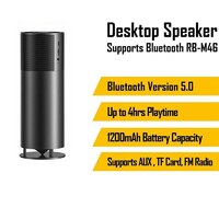 Wireless Desktop Speaker REMAX Minse  Series RB-M46 Black with Night Light Black