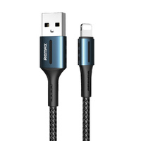 Phone Cable REMAX lightning  Barrett Series Fast Charging Data Cable 2.4A Black