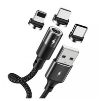 Phone Cable REMAX Micro USB magnetic design and double-sided USB plug Black