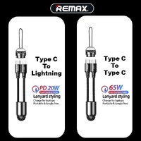 Phone Cable REMAX Raython 65W Portable Lanyard Type-C to Type-C/ IPh