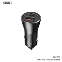 Universal Car Charger REMAX QC+PD 36W Dual Port Fast Charging Iphone Samsung Black