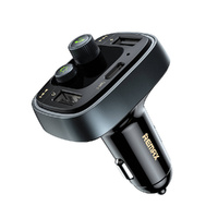 Car Charger REMAX Dual USB +Type-C 4.8A Fast Charging Wireless 5.0 FM Transmitter MP3 Rainbow LED RCC230