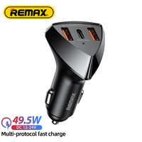 Phone Charger REMAX Alien III Series 49.5W Dual USB+Type-C Car Charger RCC323