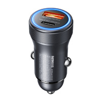 Remax Car Charger Seaya Series 2 Port USB 30W PD+QC Fast Charging With Blue Led