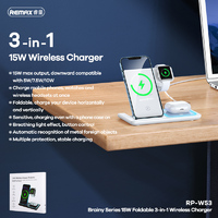 3-in-1 Wireless Charger REAMX Brainy Series Foldable RP-W53 Phone Watch Headset
