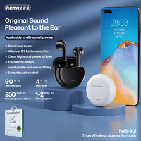 Wireless Bluetooth Earbuds REMAX TWS-50i Ergonomic Design Smart Touch Black