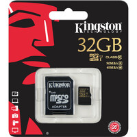Kingston 32GB SDCA10 UHS-I Micro SD SDHC Memory Card Class 10 with Adapter