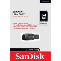 SanDisk USB 3.0 Flash Drive 64GB Ultra Shift PC Mac Memory Stick 100MB/s SDCZ410-064G