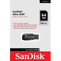 USB 3.0 Flash Drive SanDisk 64GB Ultra Shift PC Mac Memory Stick 100MB/s SDCZ410