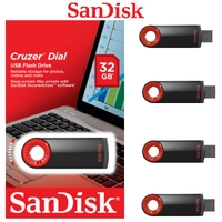 SanDisk USB Drive Cruzer Dial 16GB 32GB 64GB 128GB USB Flash Drive Memory Stick PC MAC 