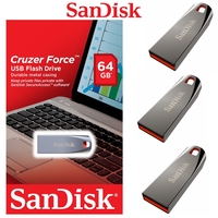USB 2.0 Flash Drive SanDisk 16GB 32GB 64GB Memory Stick Pen PC Mac USB Cruzer Force CZ71