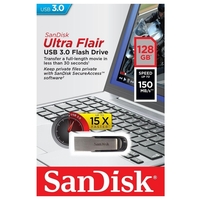 SanDisk USB Drive 3.0 Ultra Flair 128GB Flash Drive PC Memory Stick SDCZ73-128G